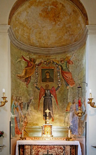 Altar with Painting of the Virgin Mary Surrounded by Angels by Unknown
